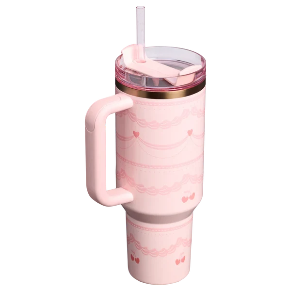 The Valentine’s Day Quencher H2.0 Flowstate™ Tumbler | 40 OZ – Pink Velvet Cake