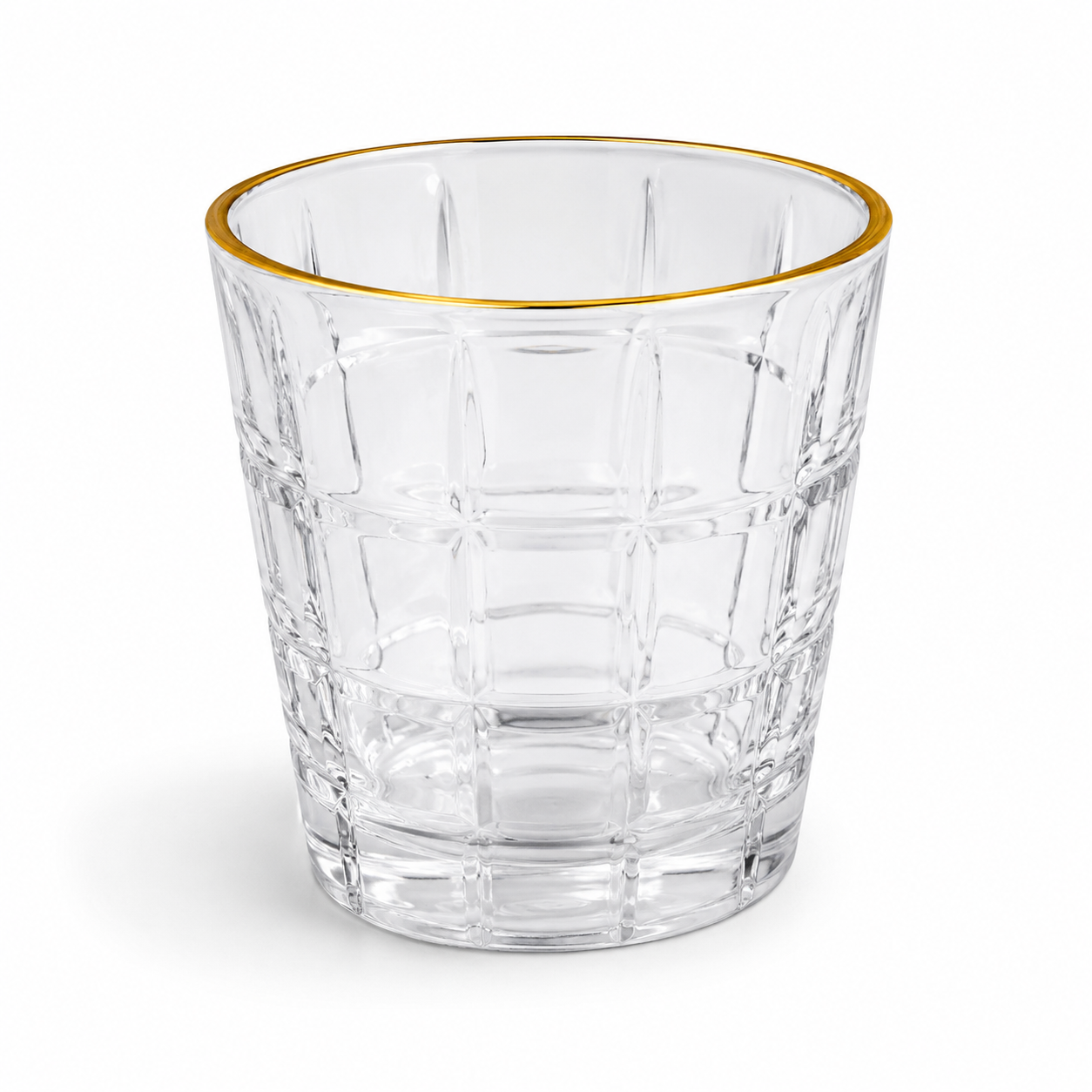 6 Pcs Gold Rim Glass Tumbler Set