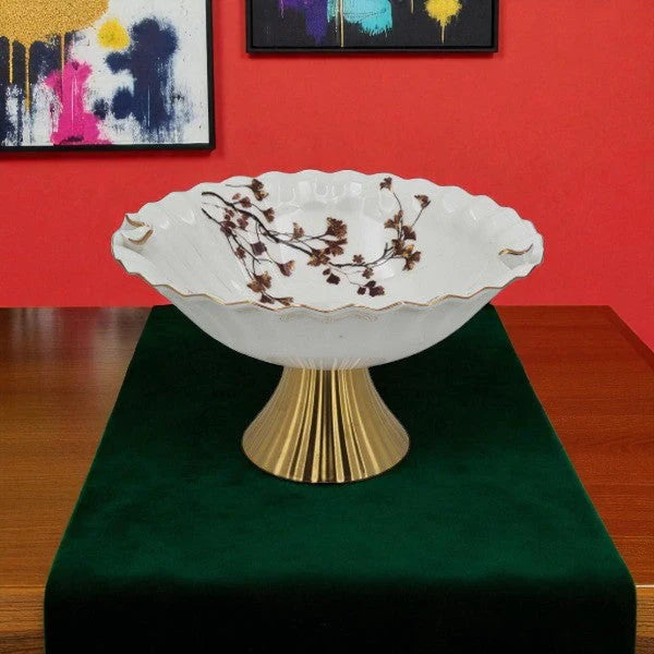 Angela 12" Ceramic Fruit Bowl