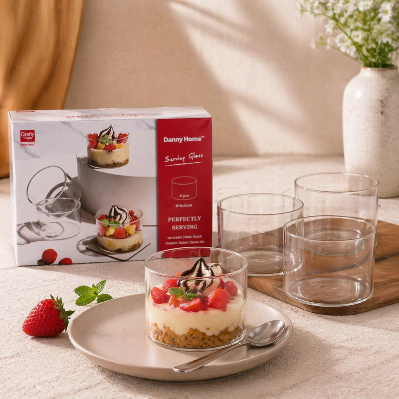 Danny Home Dessert Glass Cups 4pcs 200ml