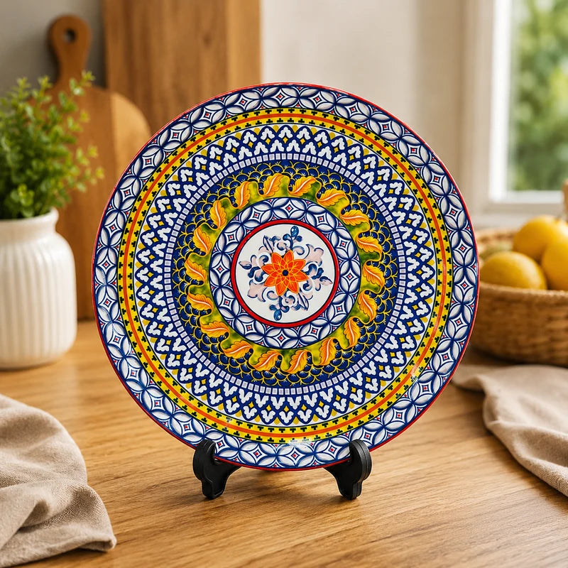 Royal Mosaic Ceramic Serving Plate