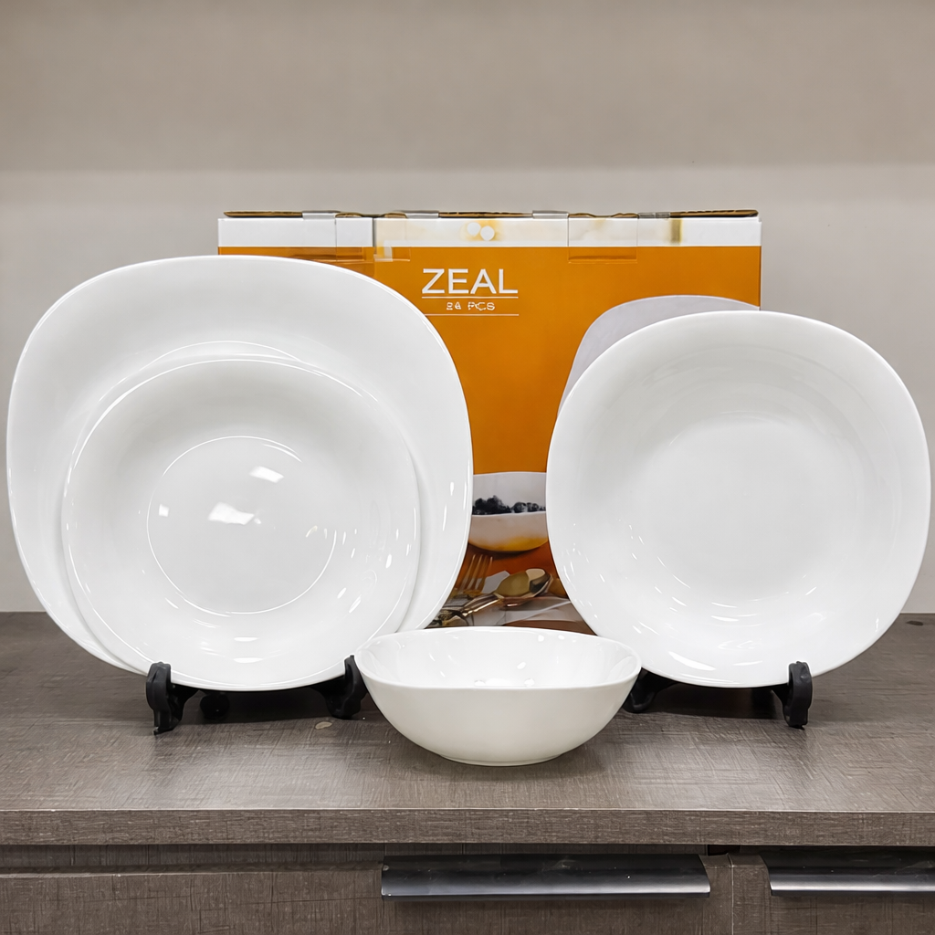 Danny Home Zeal Opal Glass Dinner Set 24 Pcs
