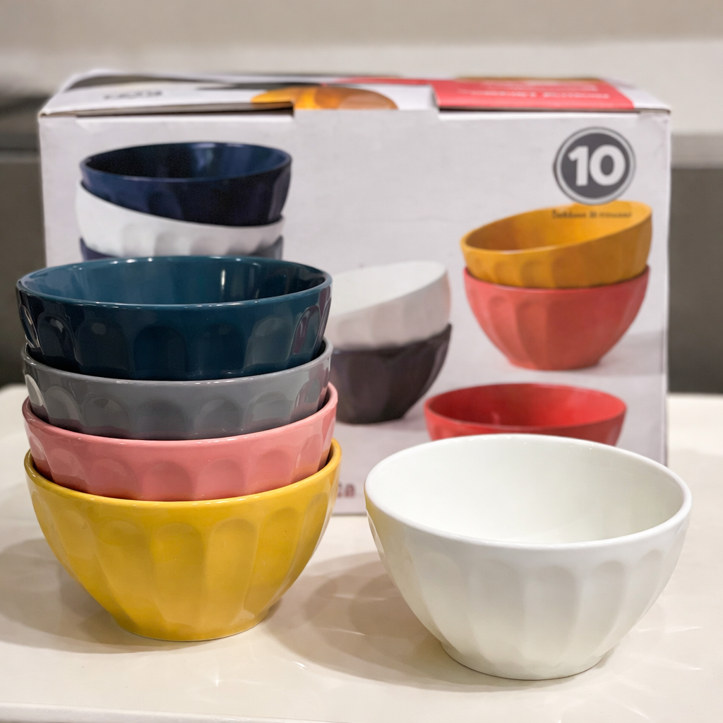 Danny Home Mixed Color Dessert Bowl Set 10 Pcs