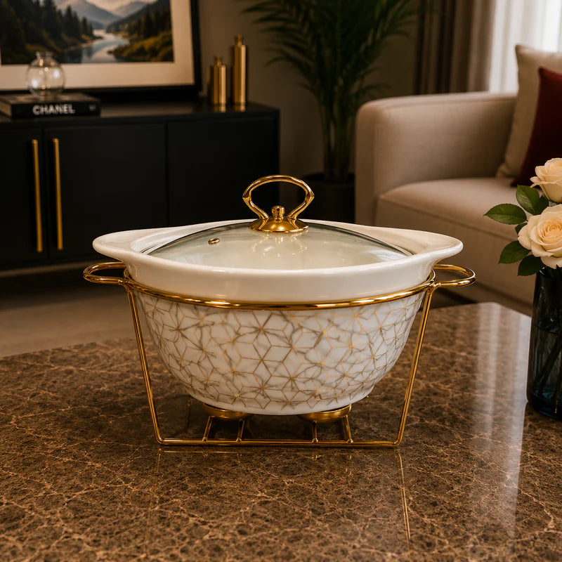 Round White Serving Dish - 10.5 Inches