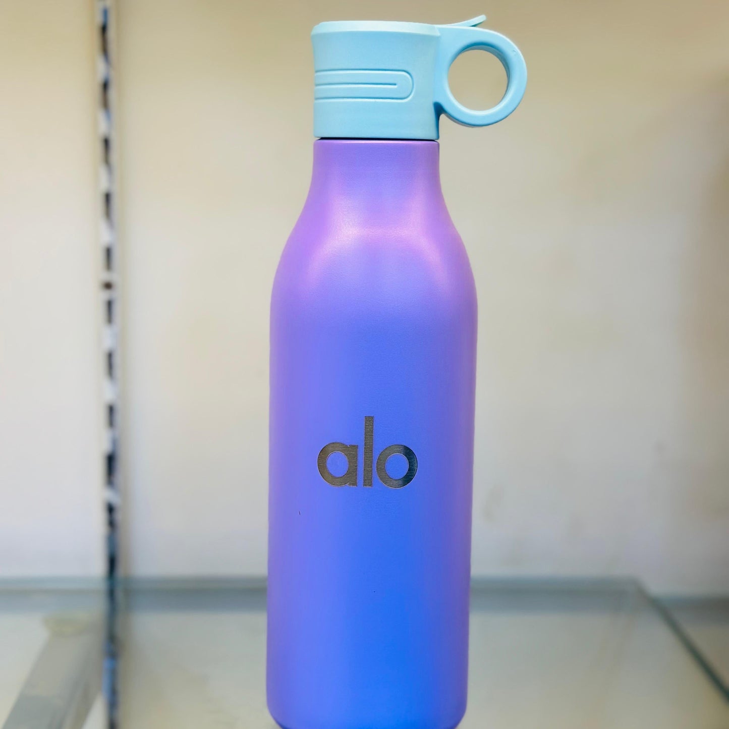 LO Premium Water Bottle 700ML – Ocean Purple with Sky Blue Cap (Stylish Sports Bottle)