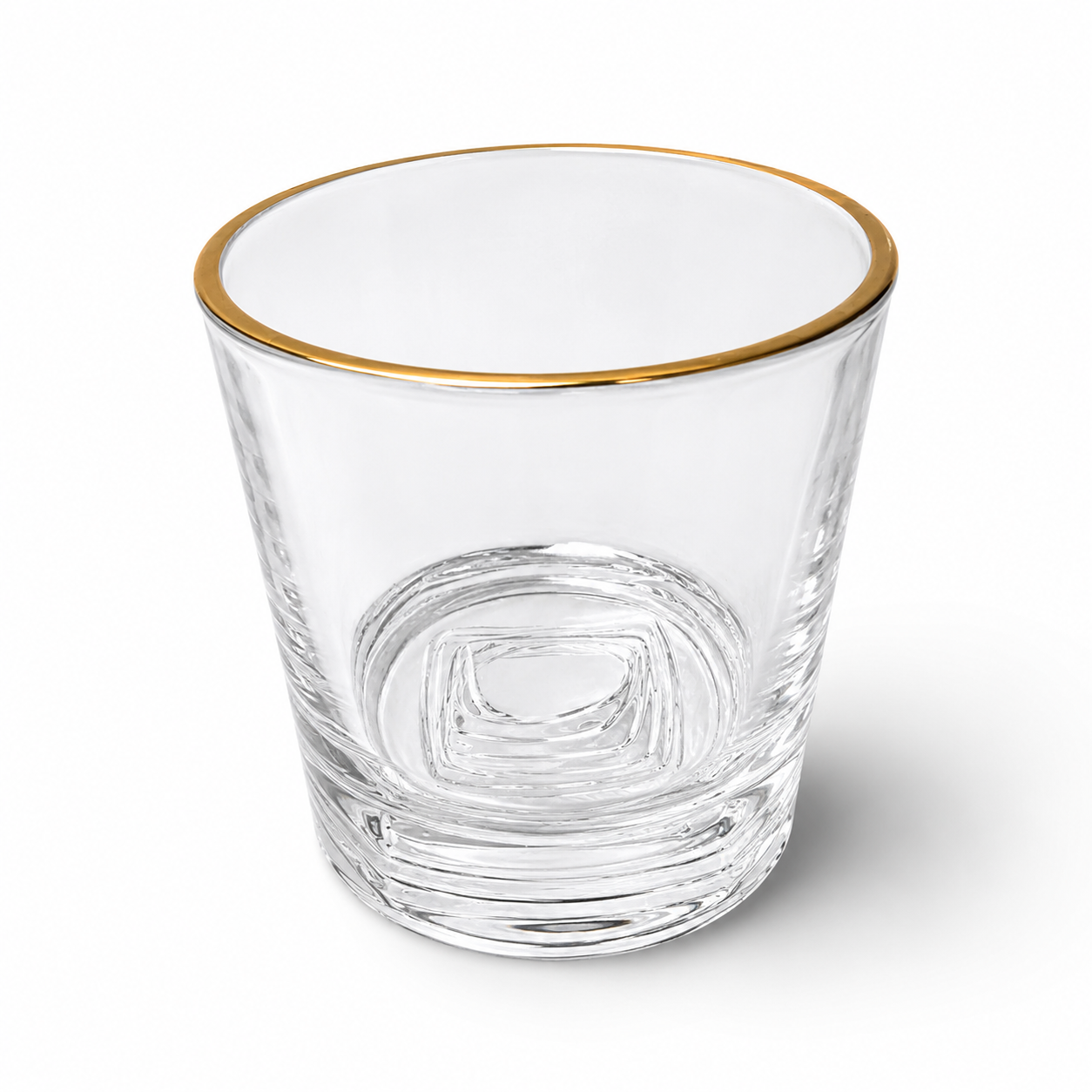 6 Pcs Gold Rim Glass Tumbler Set