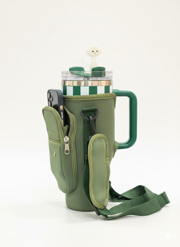 Tumbler Carrier Bag With Phone Pocket For 40oz