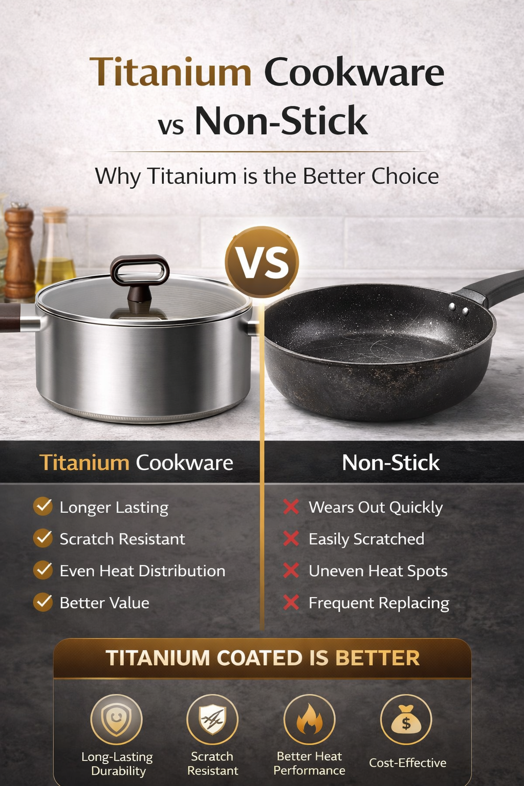 Titanium Cookware vs Non-Stick: Why Titanium is the Better Choice