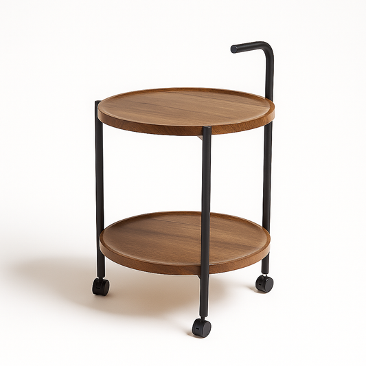 2 Tier Wooden Serving Trolley