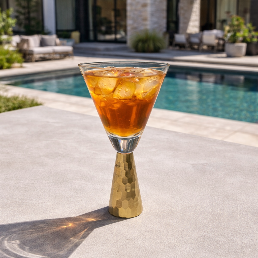 Crystal Gold Stem Cocktail Flutes – 4pcs