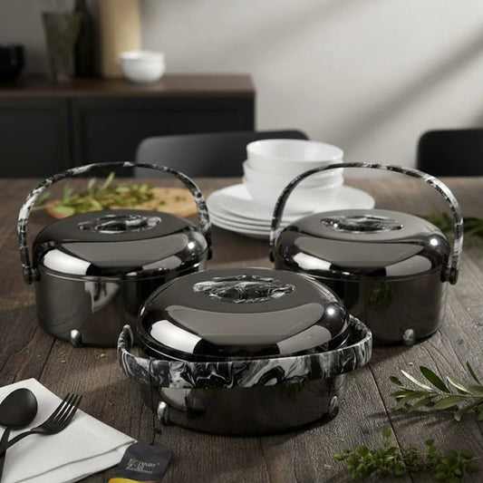 3-Piece XL Stainless Steel Hotpot Set (3L, 4L, 5L)