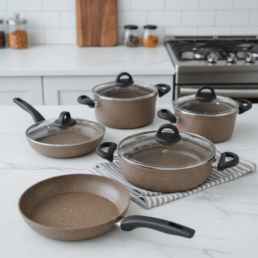 Falez FORGED 9 Pcs Cooking Set Premium Turkish Cookware Pakistan