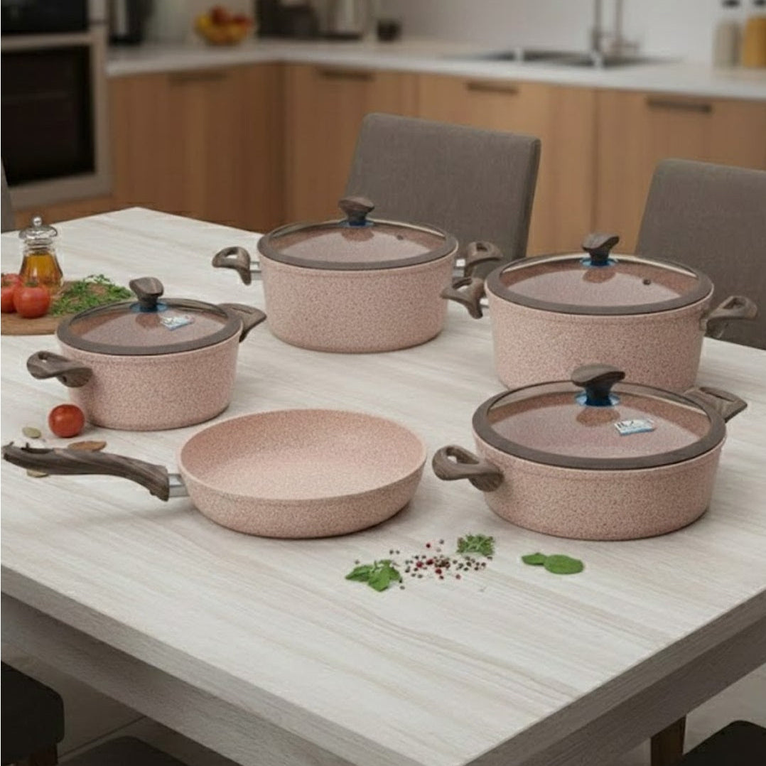 Falez ULTIMA 9 Pcs Nonstick Cooking Set | Premium Turkish Cookware Pakistan