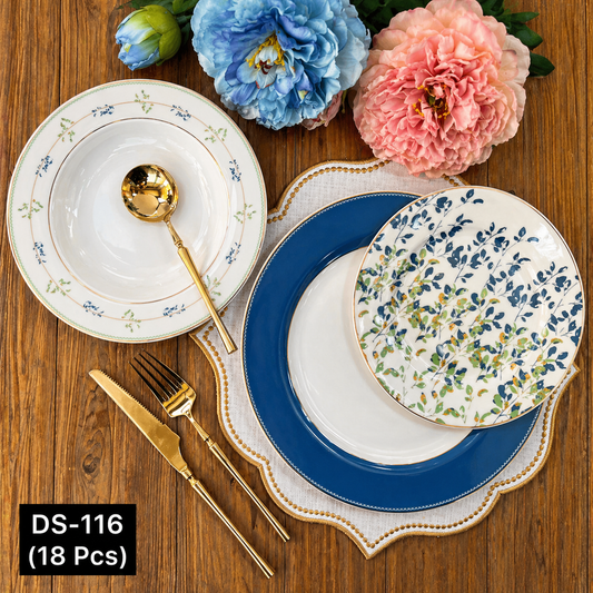 Azure Meadow 18 Piece Dinner Set
