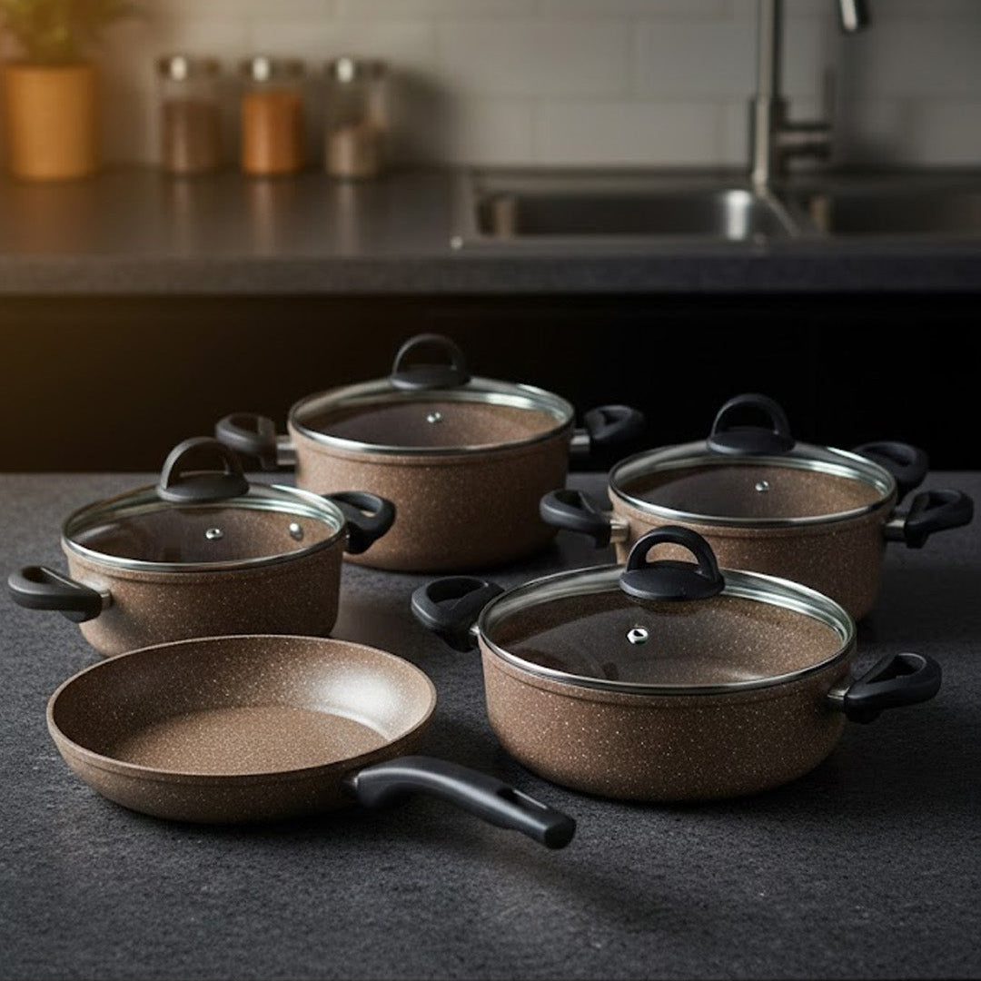 Falez FORGED 9 Pcs Cooking Set Premium Turkish Cookware Pakistan