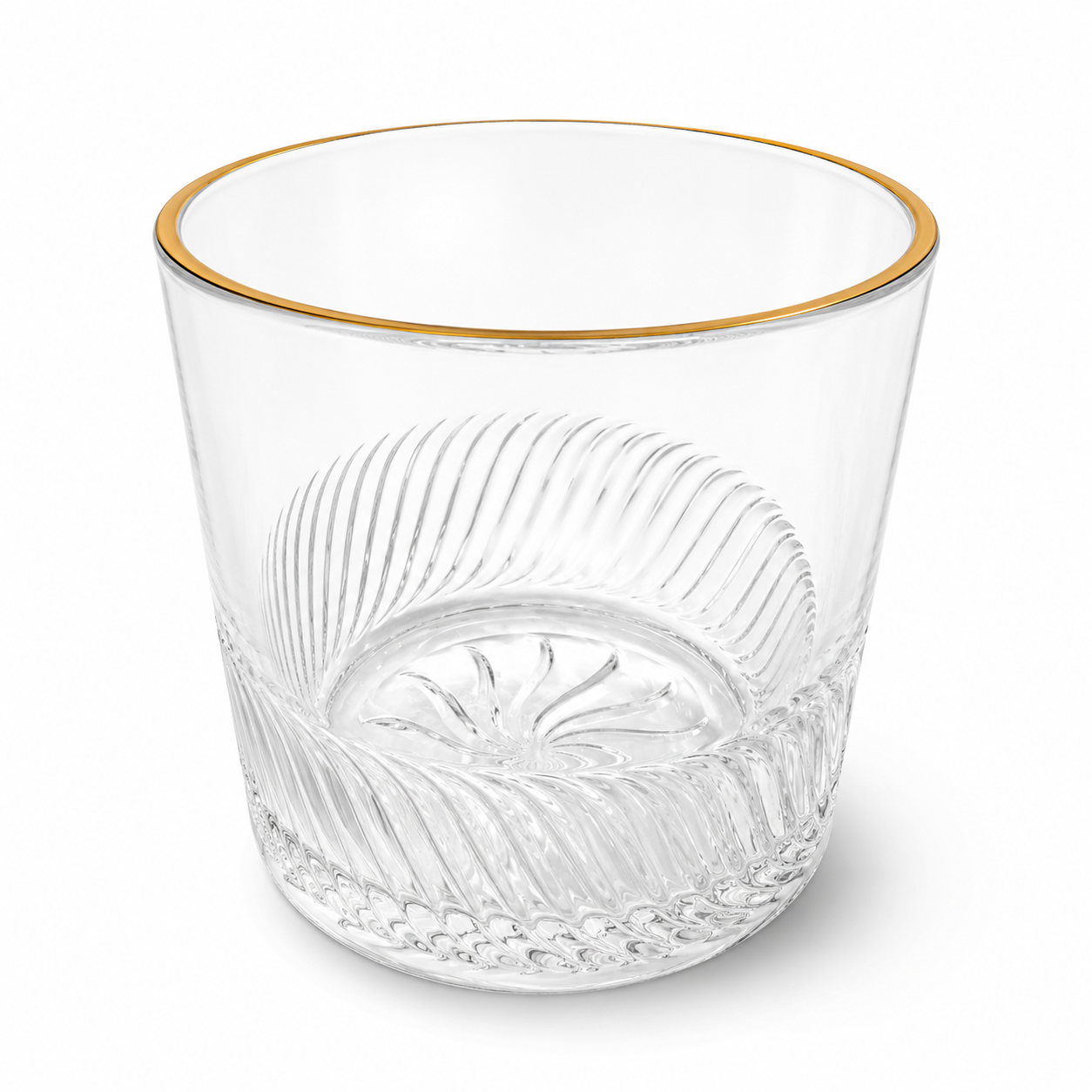 6 Pcs Gold Rim Glass Tumbler Set