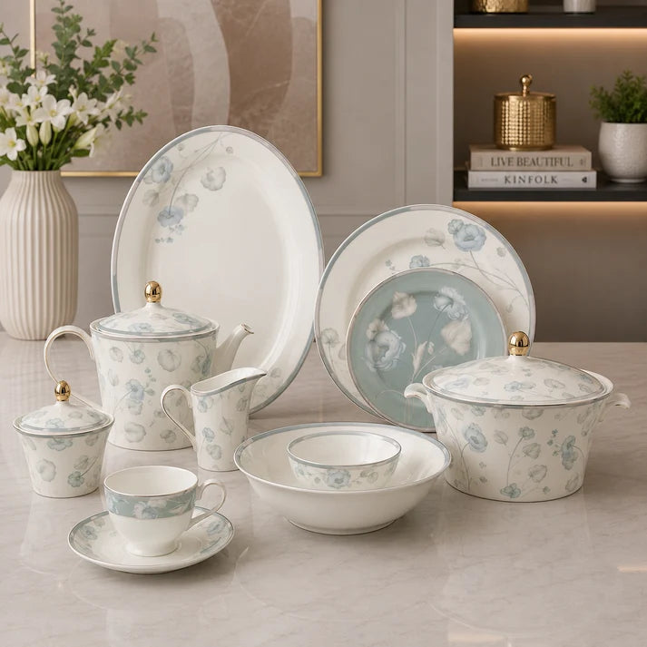 Celestial Bloom Dinner Set – 61 Pieces