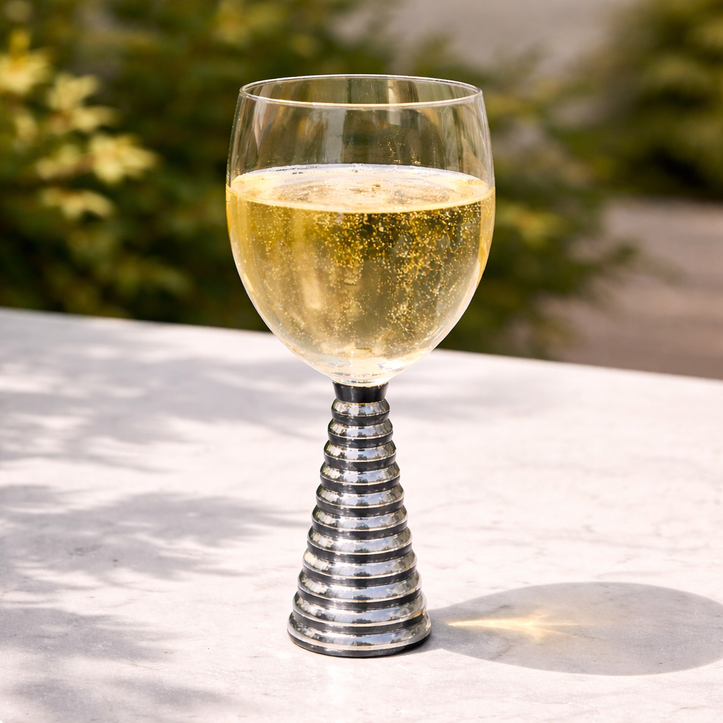 Crystal Screw Stem Champagne Goblets – 6pcs