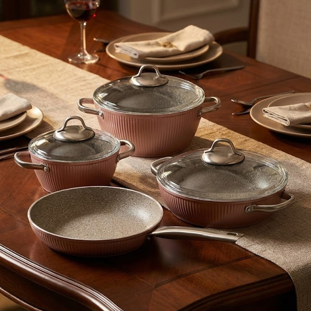Falez SANSA LINE 9 Pcs Cooking Set | Premium Turkish Cookware Pakistan