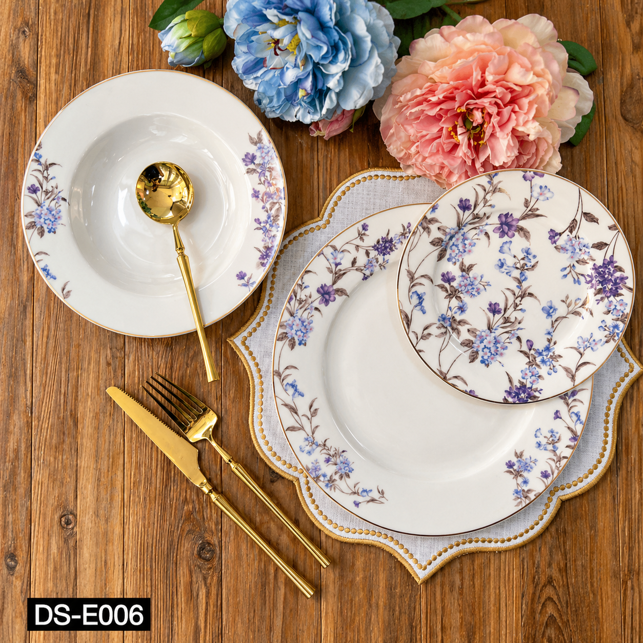 Lavender Bloom 18 Piece Dinner Set