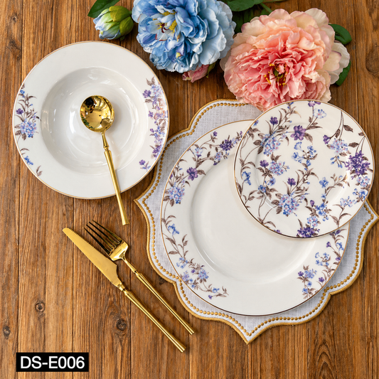 Lavender Bloom 18 Piece Dinner Set