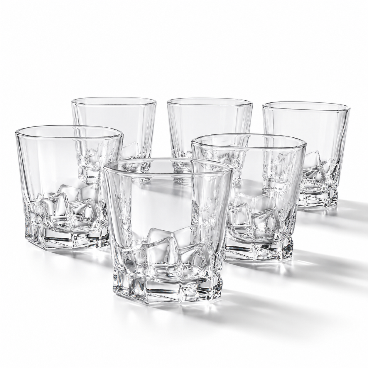 6 Pcs Crystal Glass Tumbler Set