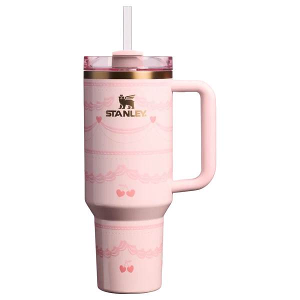 The Valentine’s Day Quencher H2.0 Flowstate™ Tumbler | 40 OZ – Pink Velvet Cake
