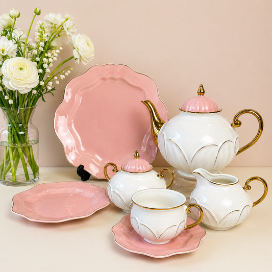 Premium Luxury 24PC Porcelain Tea Set