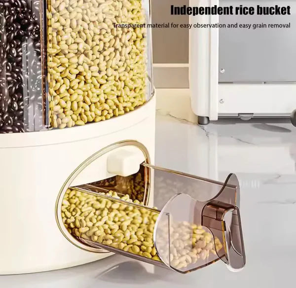 10KG Rotating Multi-Grain Storage Dispenser