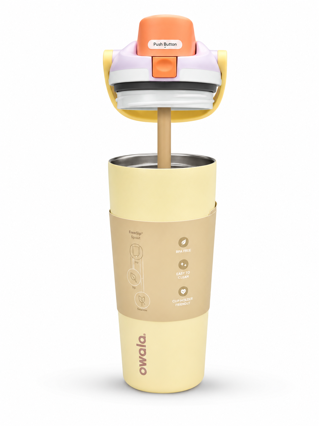 Owala FreeSip® 30oz Sway Tumbler Pastel Yellow