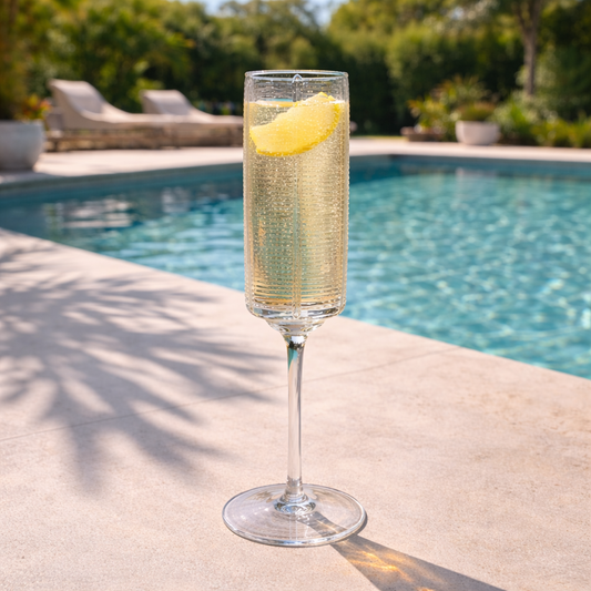 Crystal Gold Rim Champagne Flutes – 6pcs