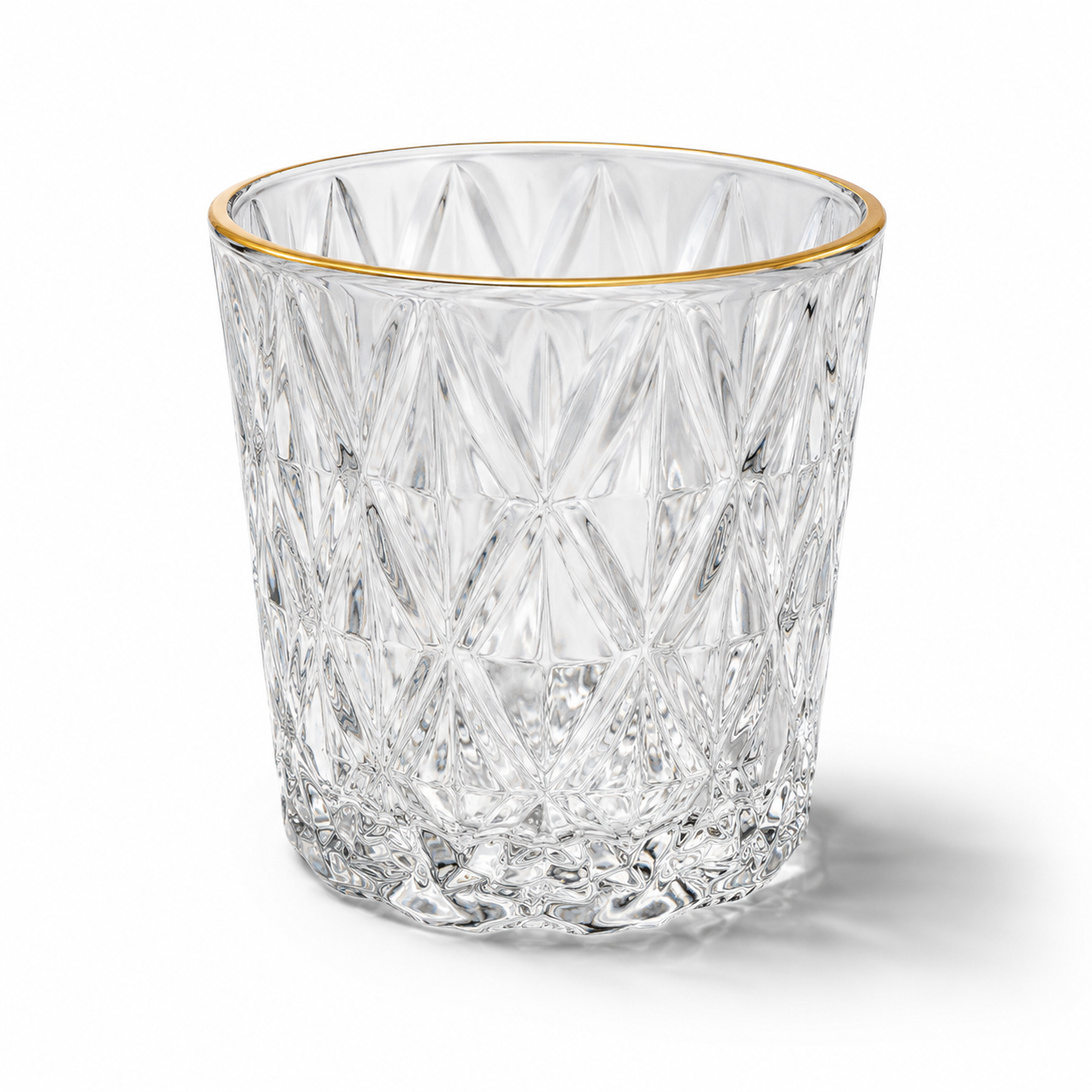 6 Pcs Gold Rim Crystal Glass Set