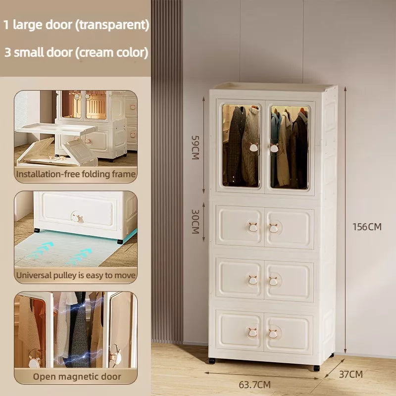 Foldable Storage Cabinet – 3–5 Layer