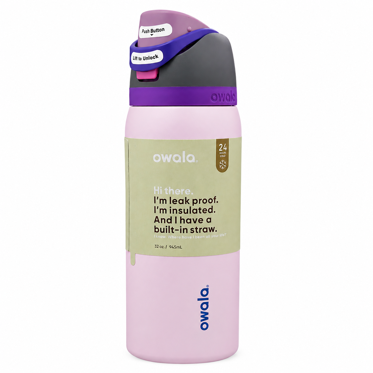 Owala 32oz Insulated Leak-Proof Water Bottle with Built-In Straw