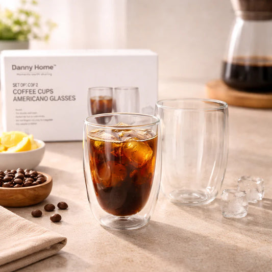 Danny Home Double Walled Americano Glasses 400ml