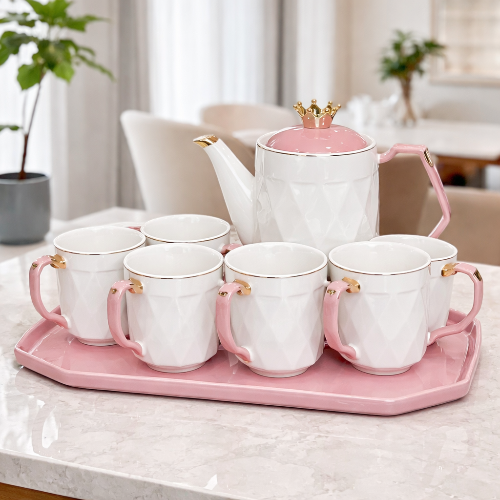 9 PCS Luxury Crown Coffee Set