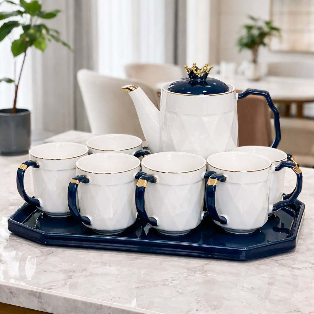 9 PCS Luxury Crown Coffee Set