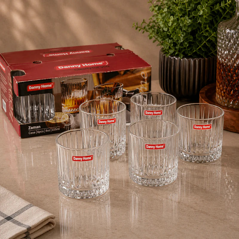 Danny Home Whisky Glasses Set 6Pcs 225ml