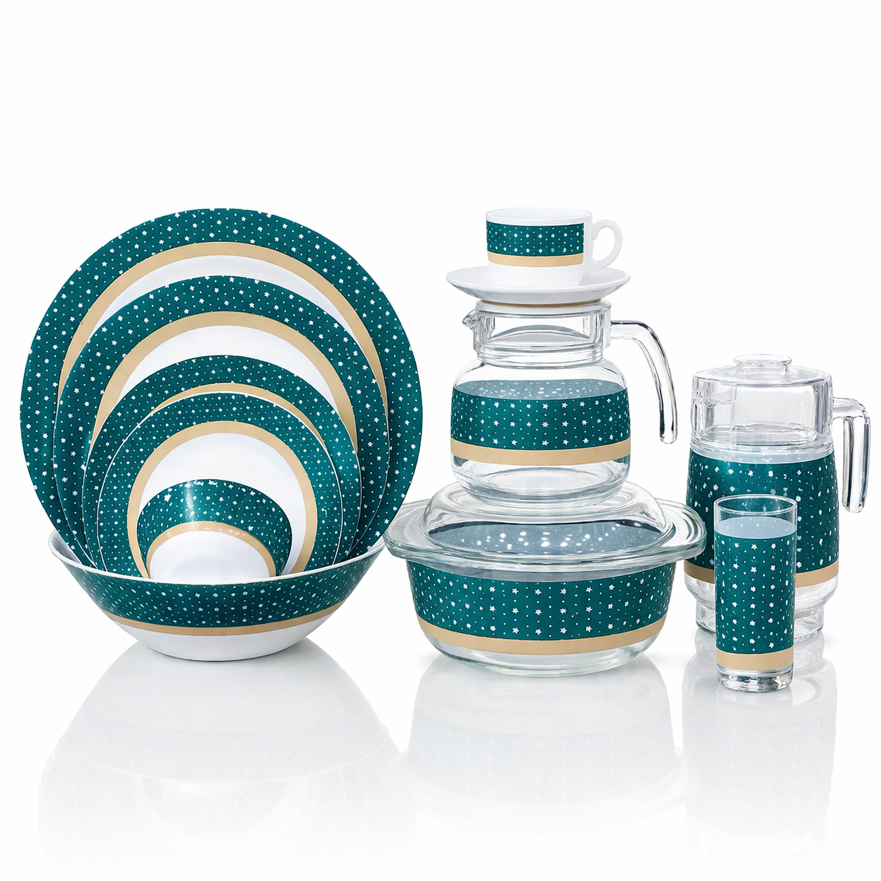 Luminarc 73-Piece Glass Dinner Set – 8 Person Premium Tableware