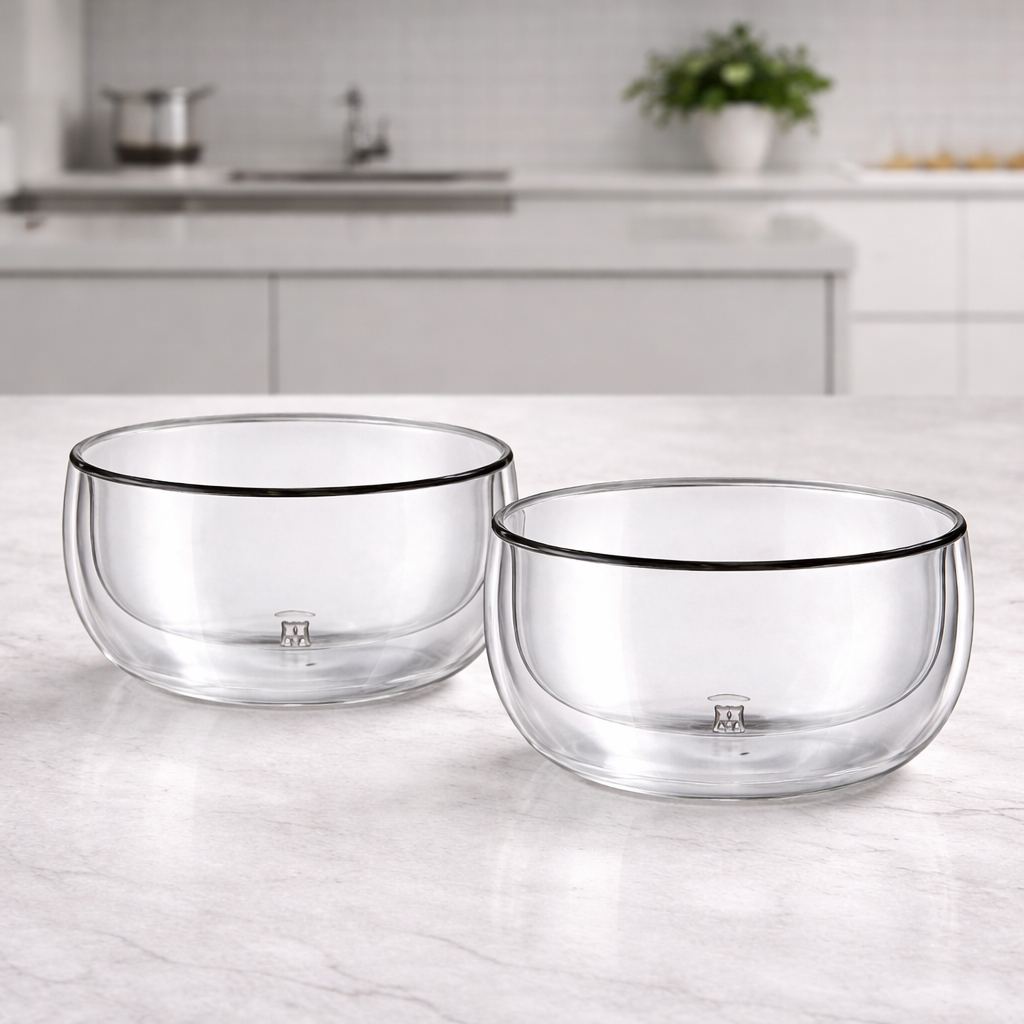 Premium Double Wall Glass Bowl 650ml