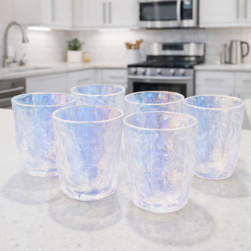 Rainbow Frosted Glass Set – 6 Pcs