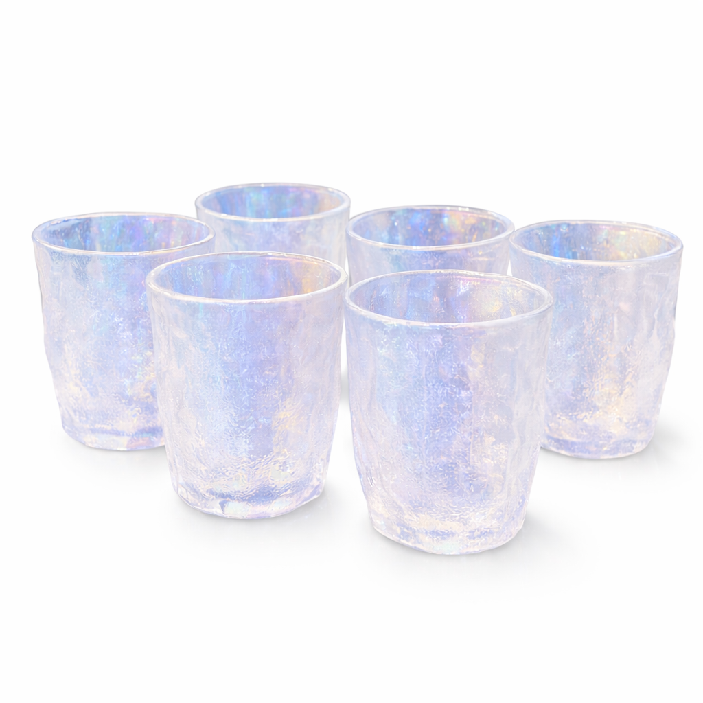 Rainbow Frosted Glass Set – 6 Pcs