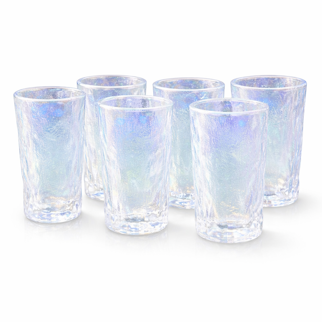 Rainbow Frosted Glass Set – 6 Pcs