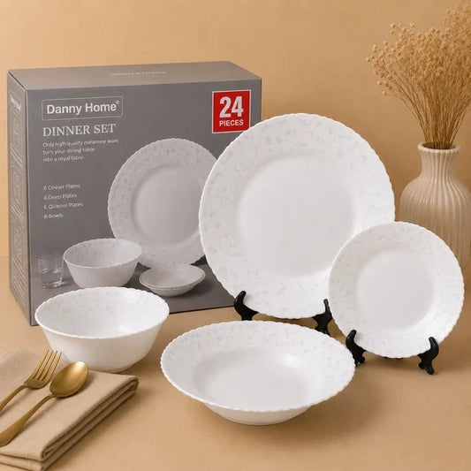 Danny Home Opal 24 Pcs Pearl Vine Dinner Set
