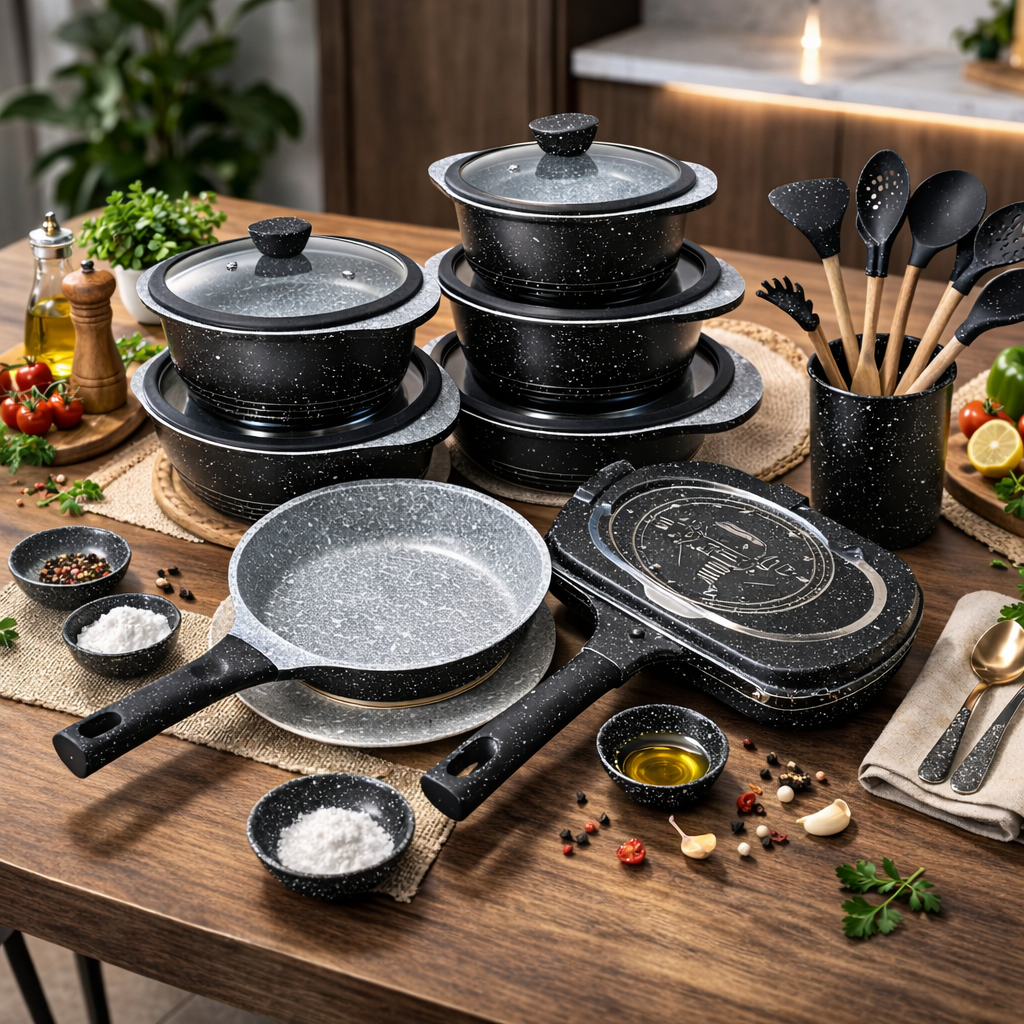 Granite Cookware Set – 22pcs