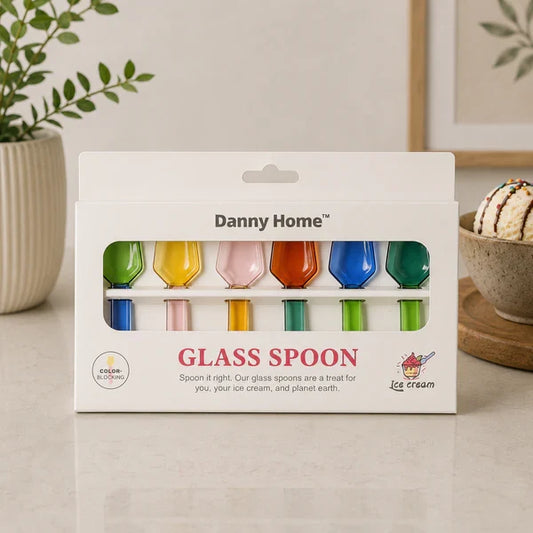 Danny Home 6Pcs Ice Cream Glass Spoon Set