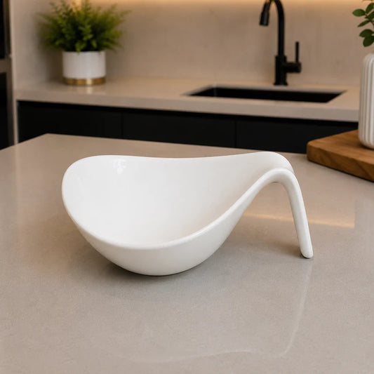 Winsor England 7.75 Inch Porcelain Spoon Bowl – White Finish