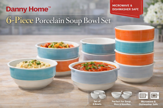Porcelain Soup Bowl Set – 6pcs