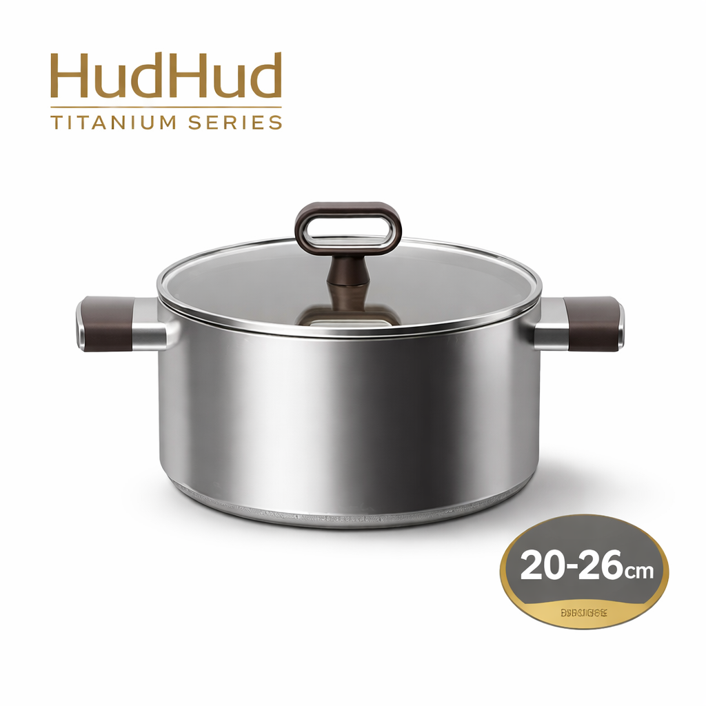 HudHud Titanium Stock Pot – 20 –26cm