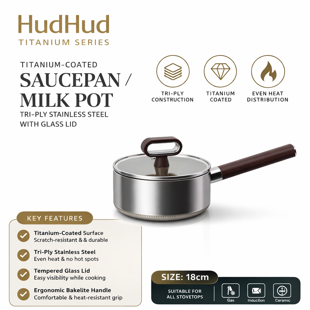 HudHud Titanium Saucepan – 18cm